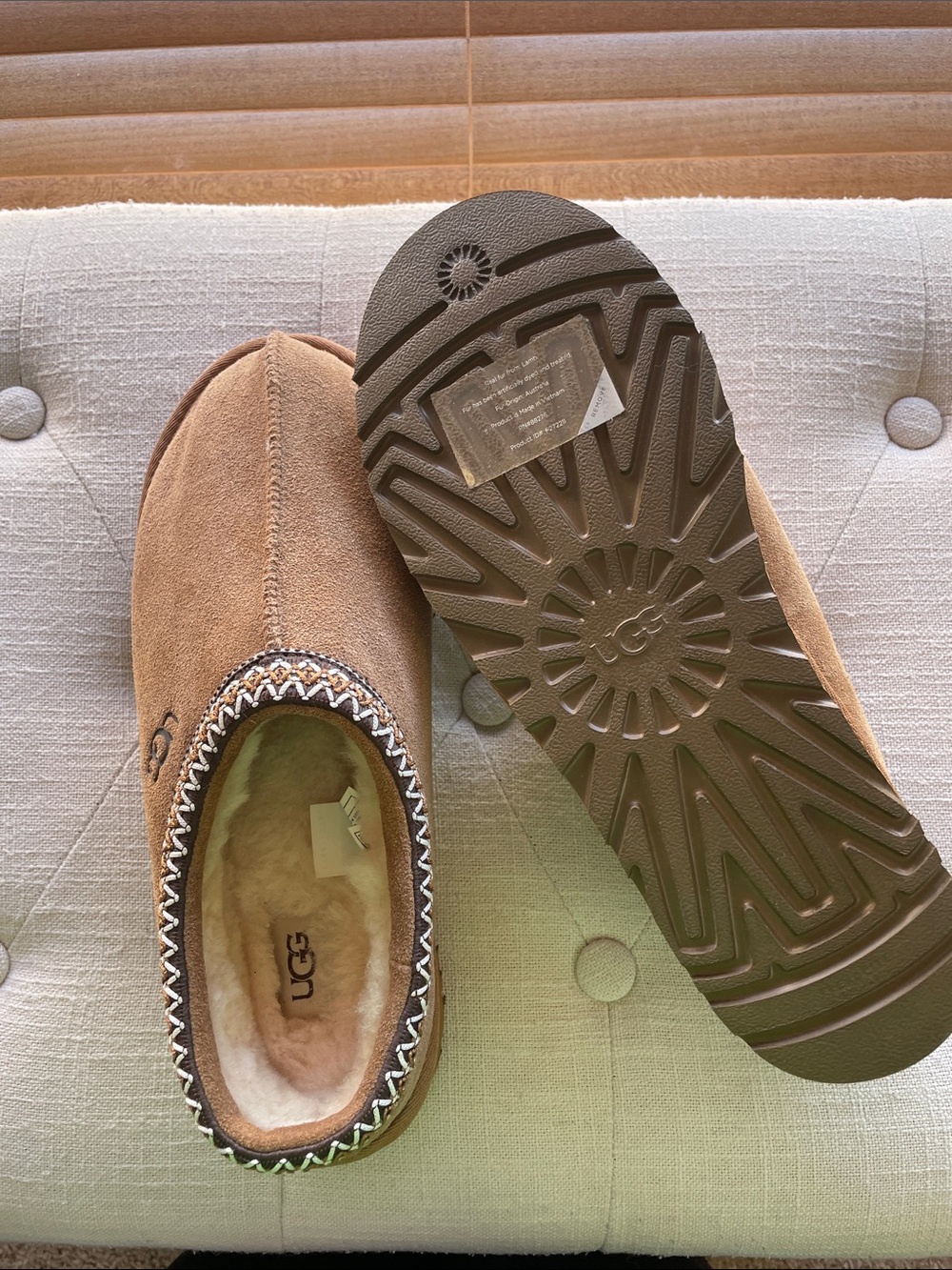 UGG Men's Chestnut Tasman II Suede Slip-On  Slippers